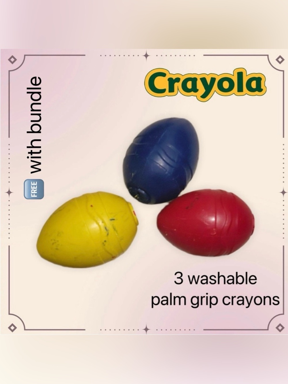 🆓👍GUC CRAYOLA | My First Crayola Palm-Grip Crayons x 4 🆓 in Bundle